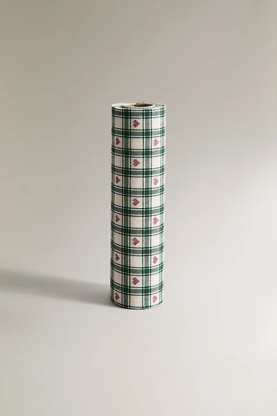 CHRISTMAS TARTAN COTTON NAPKIN ROLL (SET OF 20)