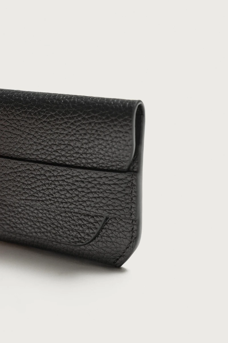 LEATHER FLAP CARDHOLDER