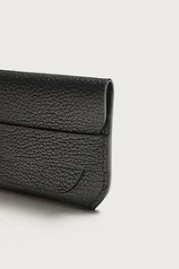 LEATHER FLAP CARDHOLDER