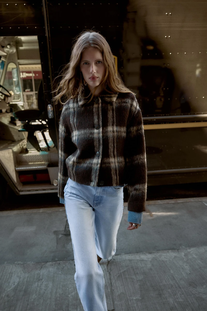30% WOOL CHECKERED JACKET