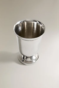 SMALL STRAIGHT STEEL GLASS VASE