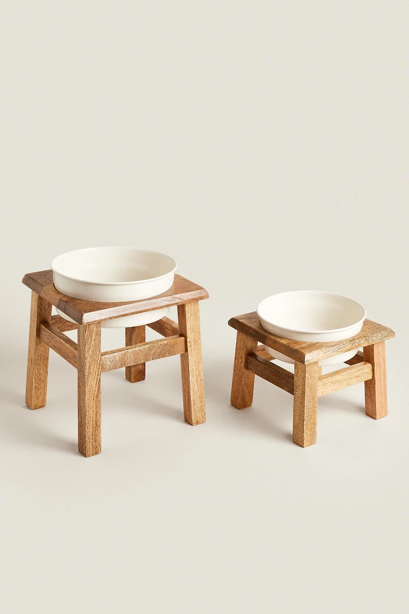 PET FOOD BOWL WITH STAND