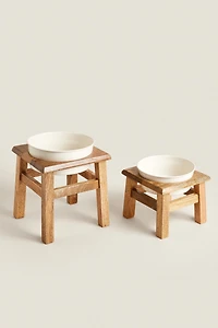 PET FOOD BOWL WITH STAND