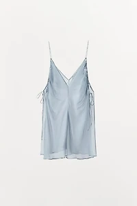 TOP SEMI-TRANSPARENT DRAPÉ
