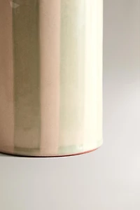 STRIPED CERAMIC SOAP DISPENSER