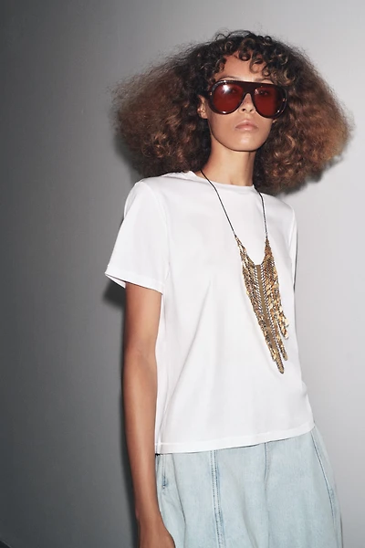 T-SHIRT EN COTON MERCERISÉ