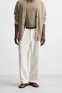 PLEATED RELAXED FIT PANTS