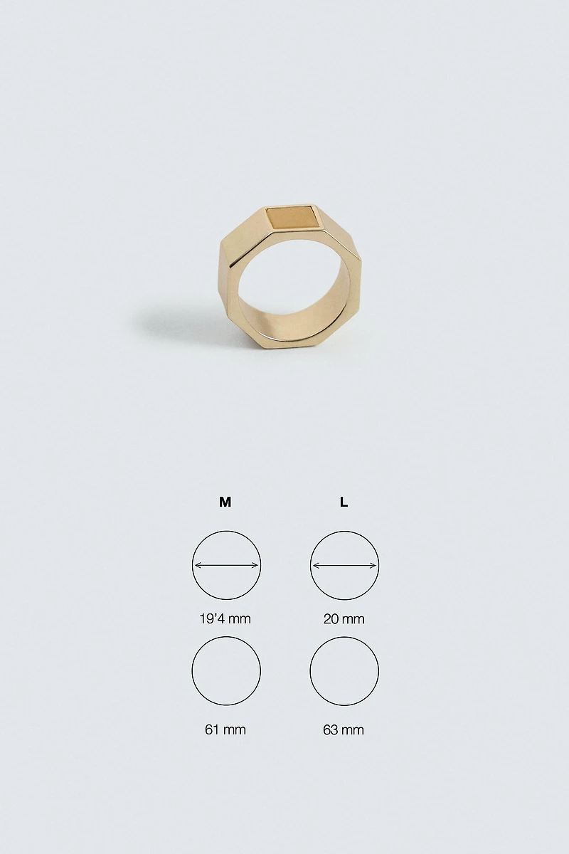 BAGUE GÉOMÉTRIQUE PIERRE