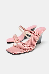 PLAID STRAP WEDGES