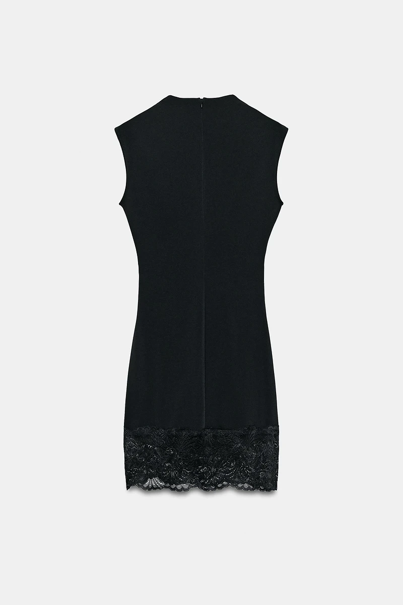STRETCH LACE SHORT DRESS