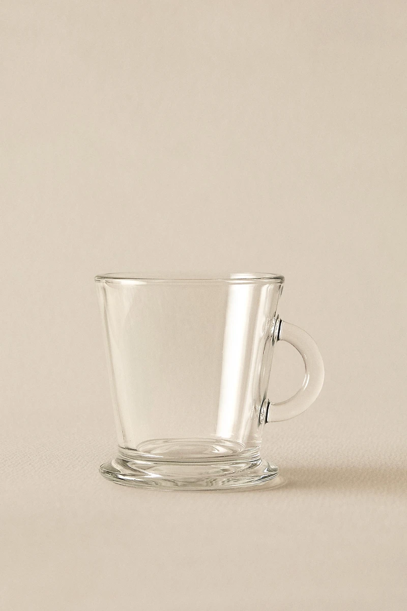 TRANSPARENT GLASS CAPPUCCINO CUP