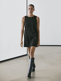 Wool blend mini dress