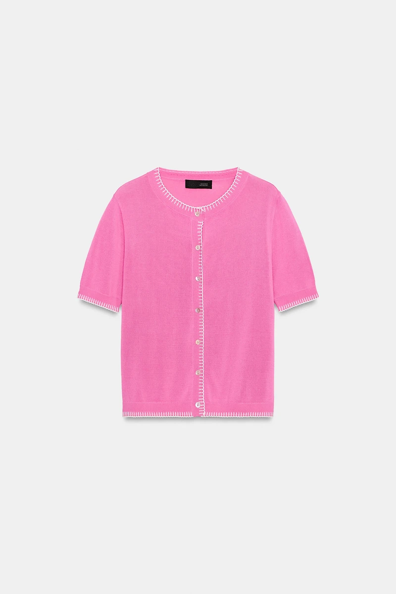 SHORT SLEEVE CARDIGAN