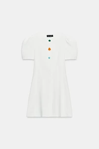 BALLOON SLEEVE SHORT DRESS