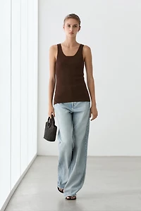 100% cotton ribbed tank top