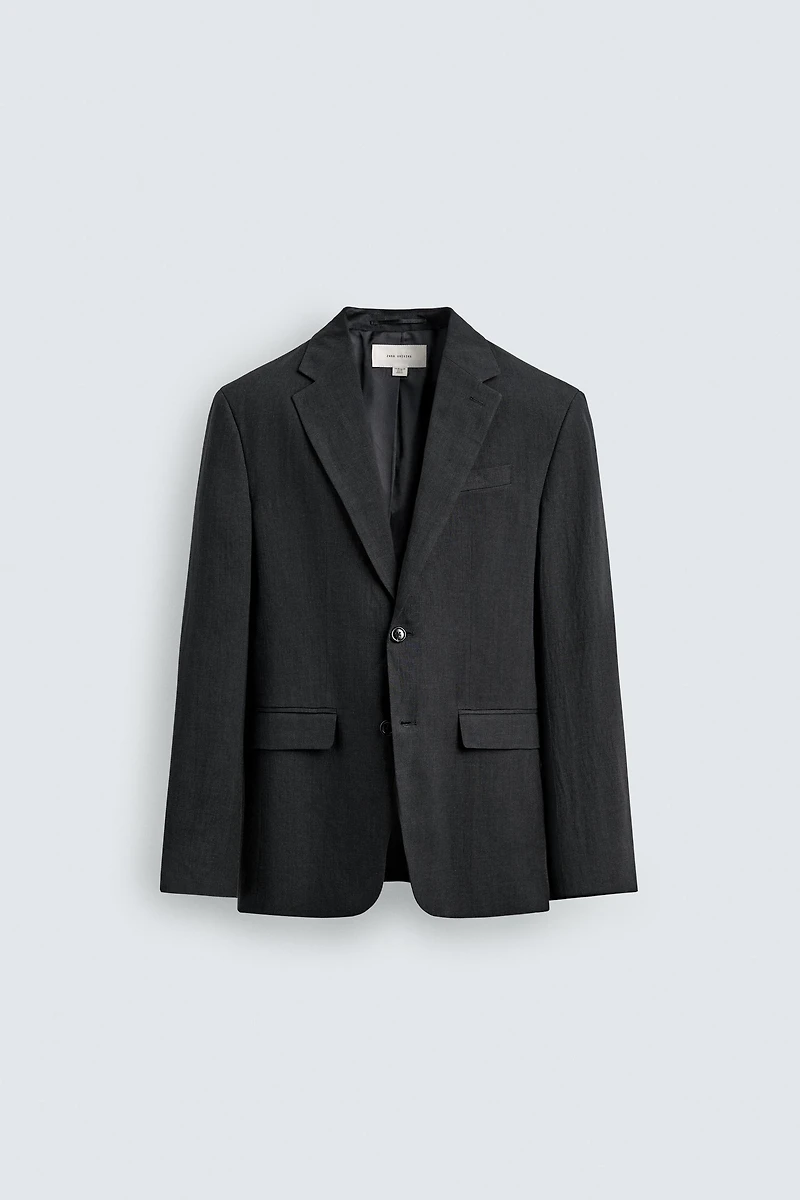 REGULAR FIT 100% LINEN SUIT BLAZER