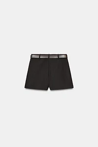 JUPE-PANTALON À CEINTURE RAYURES