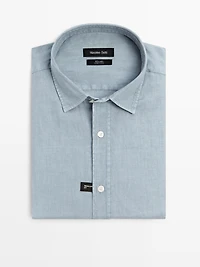 Regular fit shirt with maltinto finish