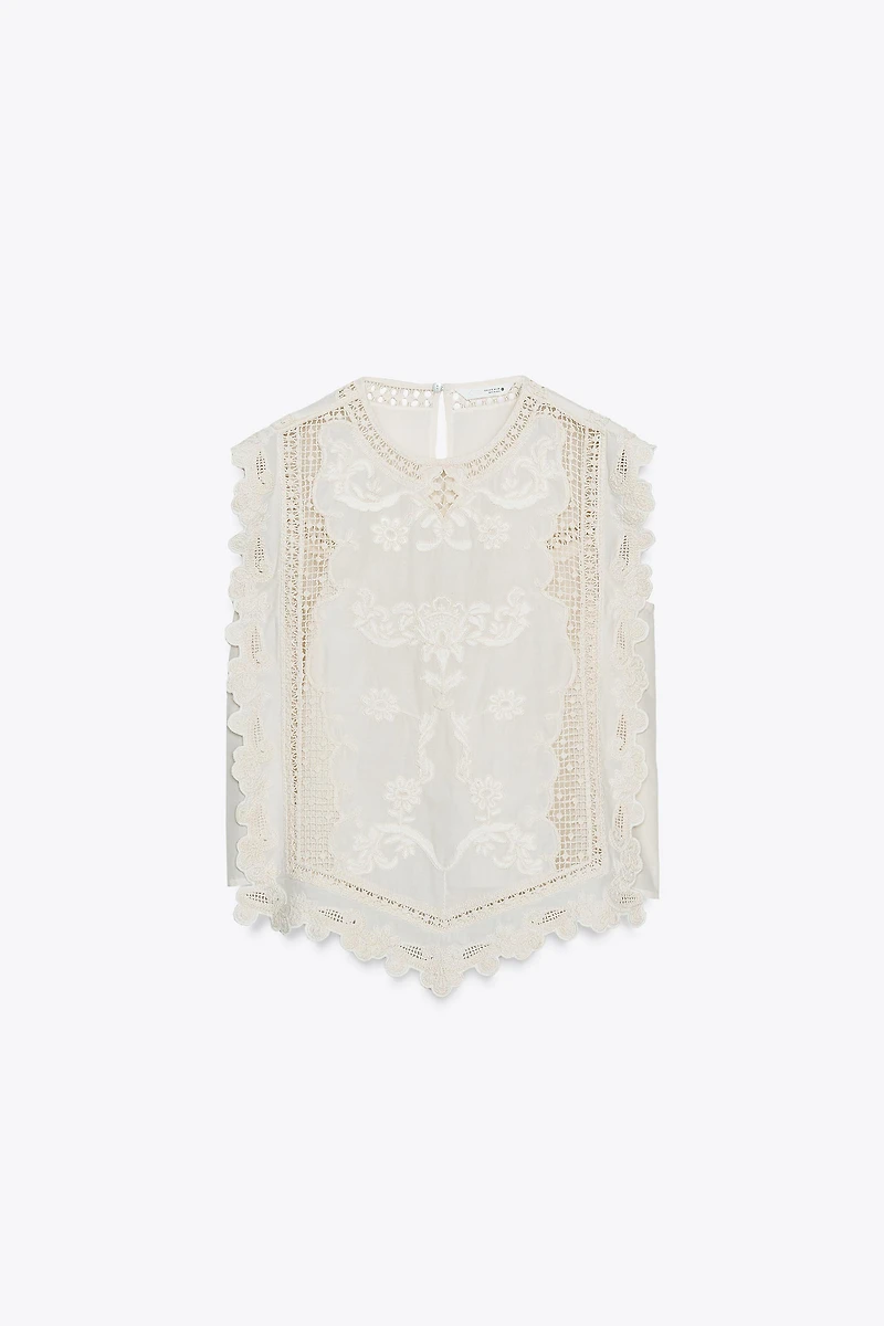 ZW COLLECTION RUFFLED CHEST SHIRT