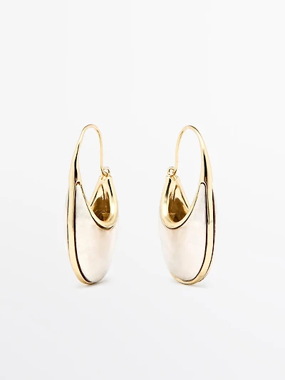 Contrast ring earrings