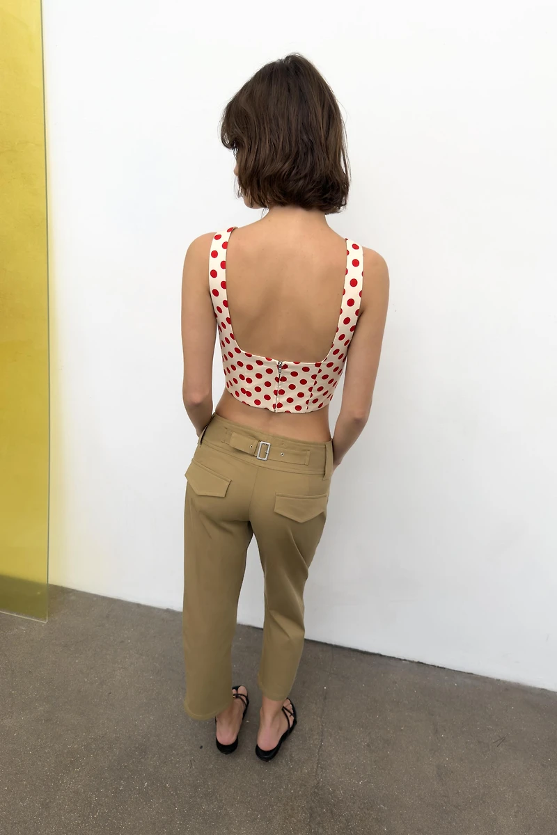 POLKA DOT CROP TOP