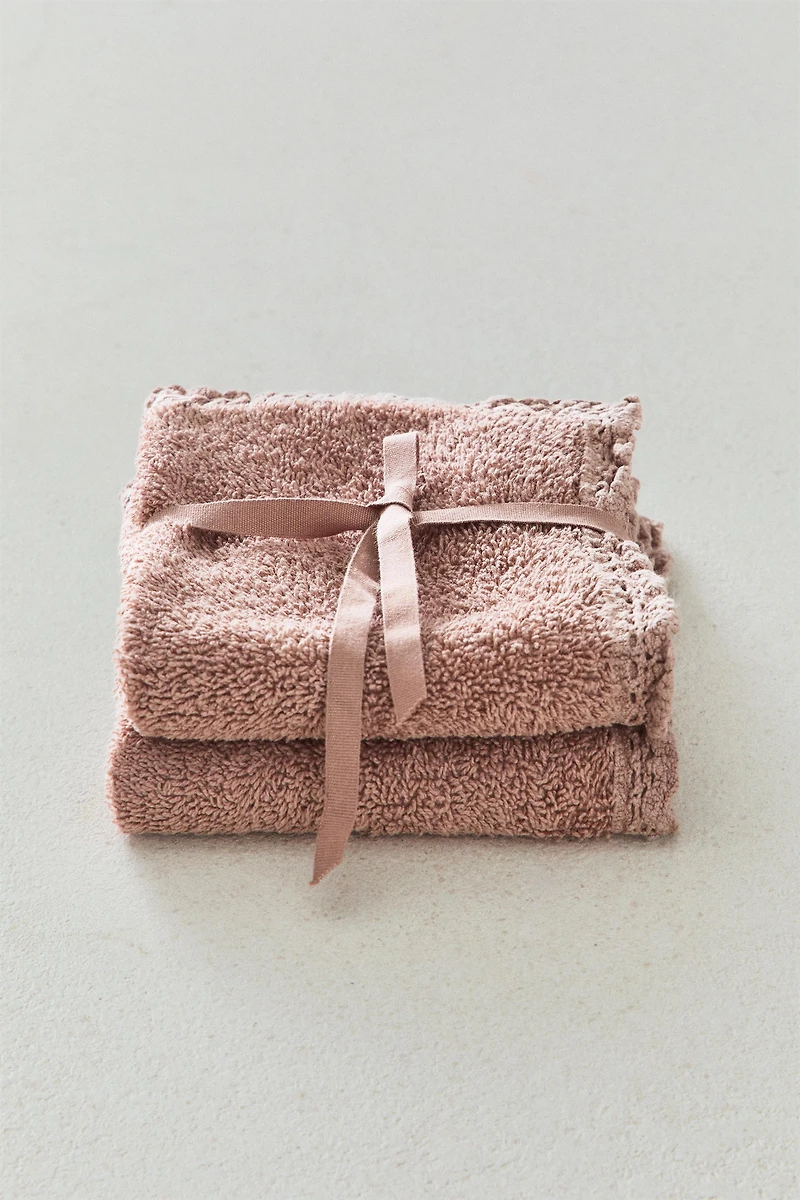 CROCHET-EDGE GUEST TOWELS (PACK OF 2)