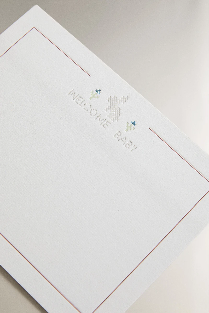 CARTE WELCOME BABY LAPIN