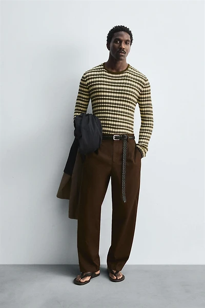 STRIPED JACQUARD SWEATER