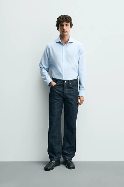 REGULAR FIT TEXTURED SHIRT