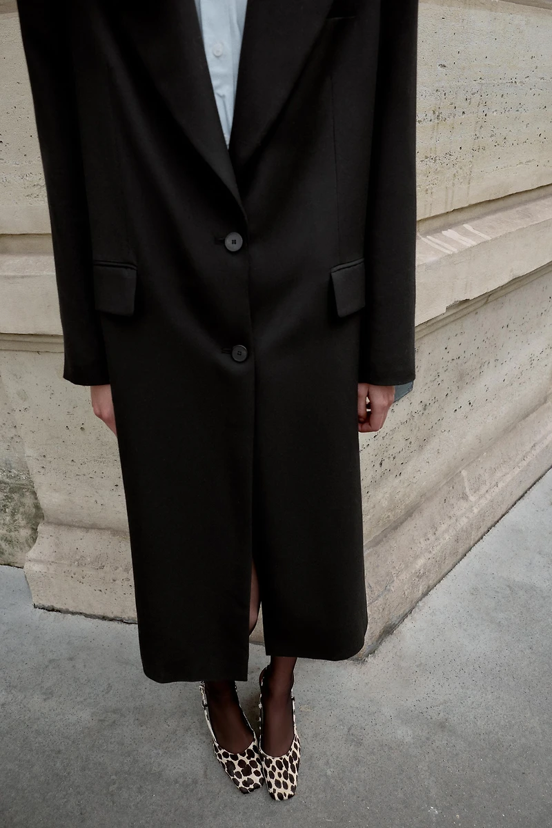 ANIMAL PRINT LEATHER SLINGBACK SHOES