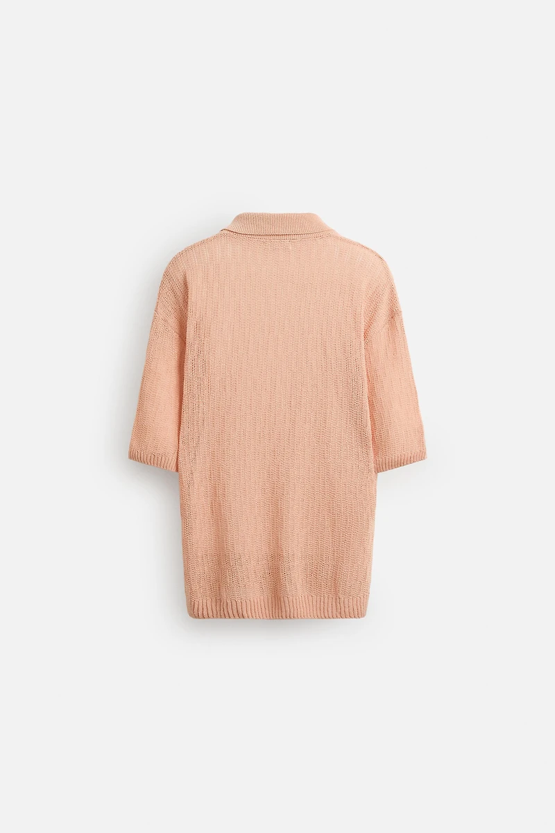 POLO EN MAILLE AJOURÉE