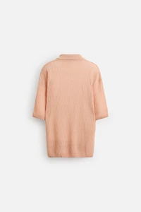OPEN KNIT POLO SHIRT