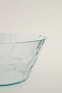 ACRYLIC BOWL WITH RAISED DIAMOND DESIGN