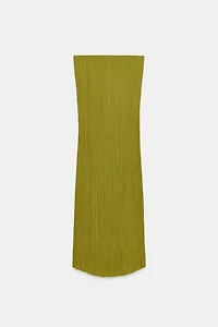 STRAPLESS TEXTURED DRESS