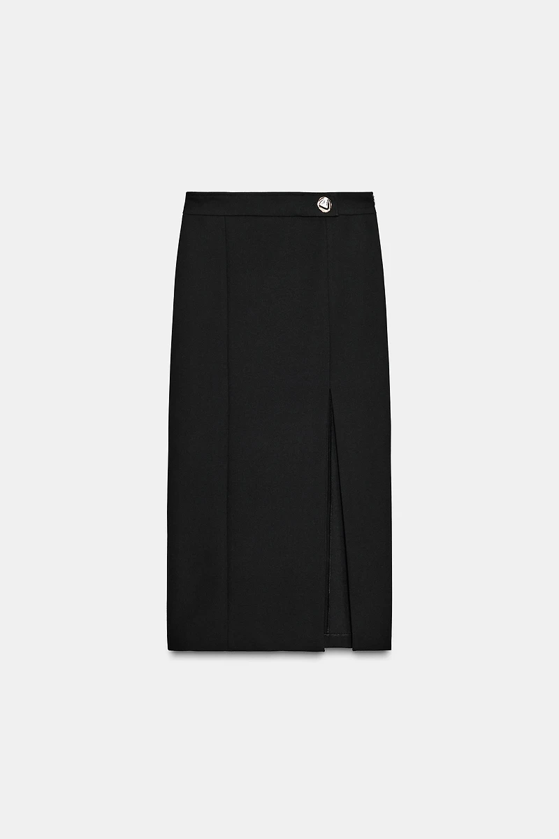 MIDI PENCIL SKIRT WITH SLIT