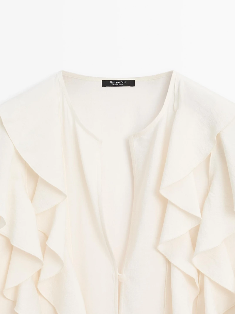 Blouse fluide à volants