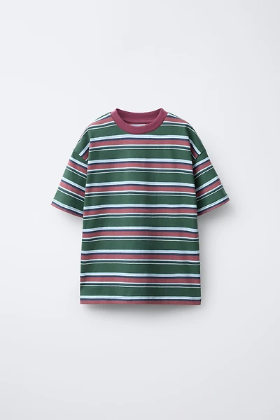 STRIPED PRINT T-SHIRT