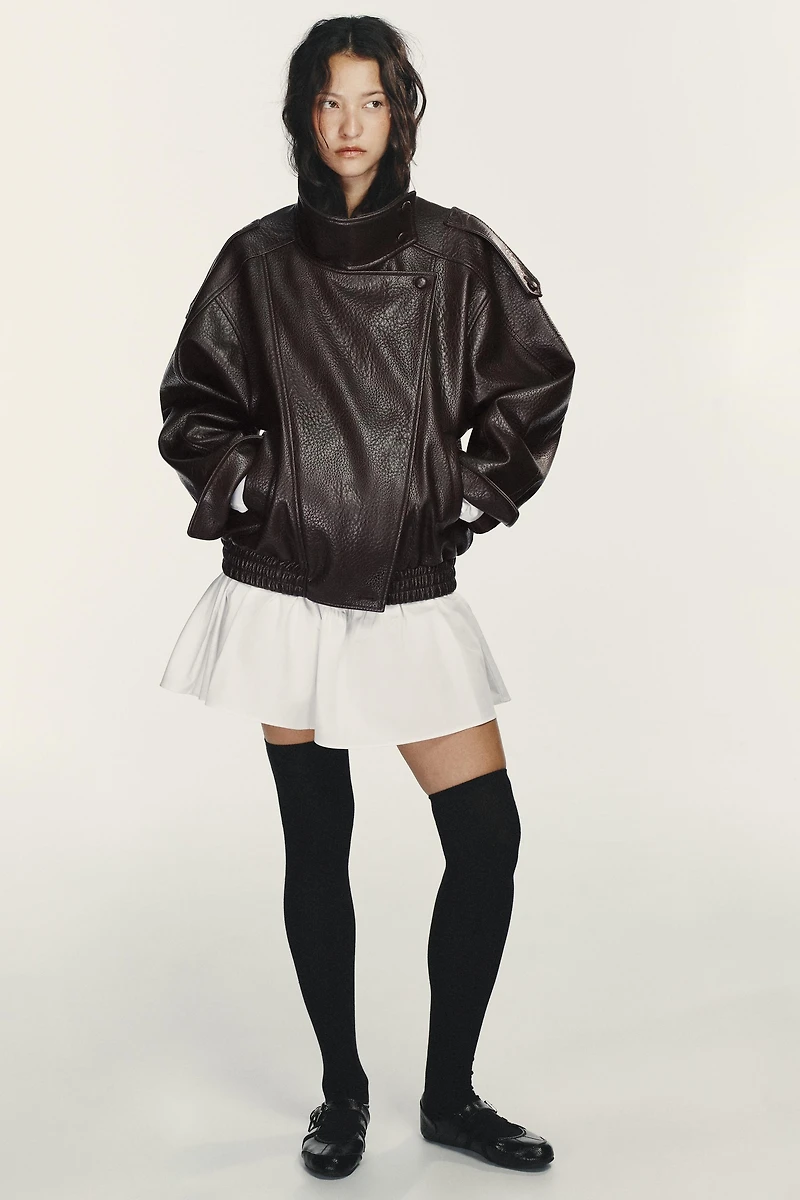 PATENT EFFECT BALLET FLATS WITH BUCKLES