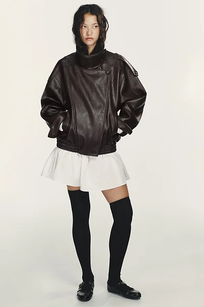 PATENT EFFECT BALLET FLATS WITH BUCKLES