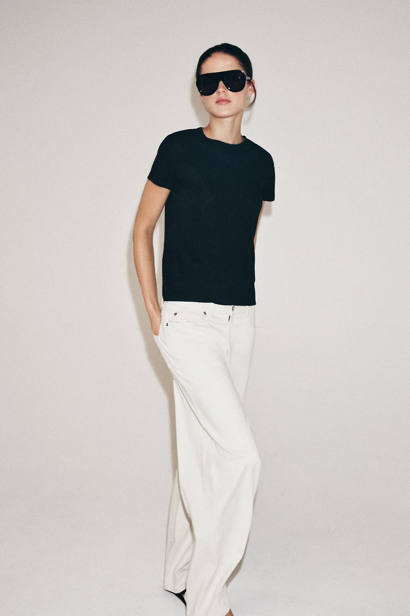 SHORT SLEEVE LINEN BLEND T-SHIRT
