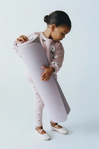 PRINTED RIB SWEATSHIRT AND LEGGING JOGGING SET