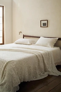 COUVRE-LIT COTON CROCHET PATCHWORK
