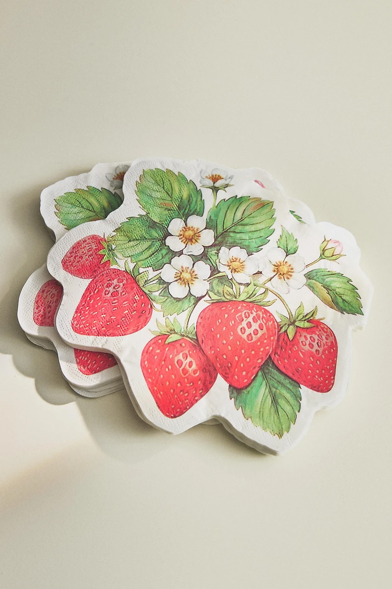 STRAWBERRY PRINT PAPER NAPKINS (PACK OF 20)