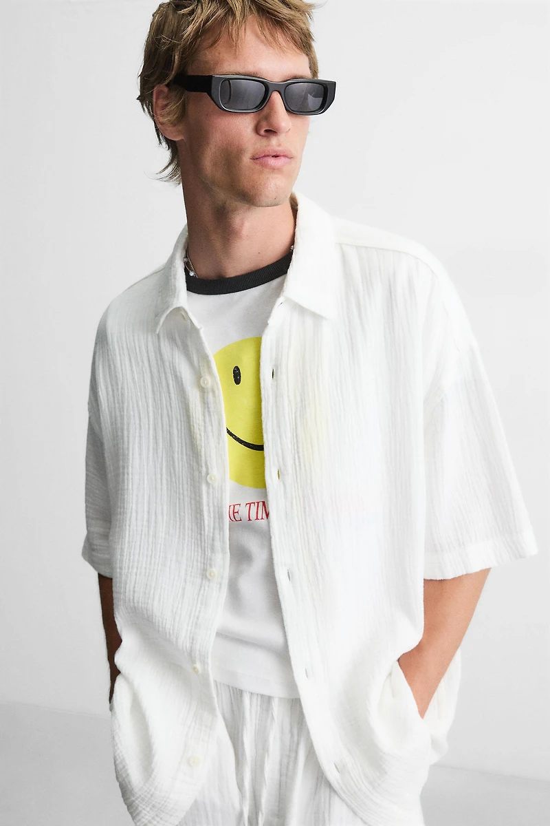 WRINKLED EFFECT SHIRT