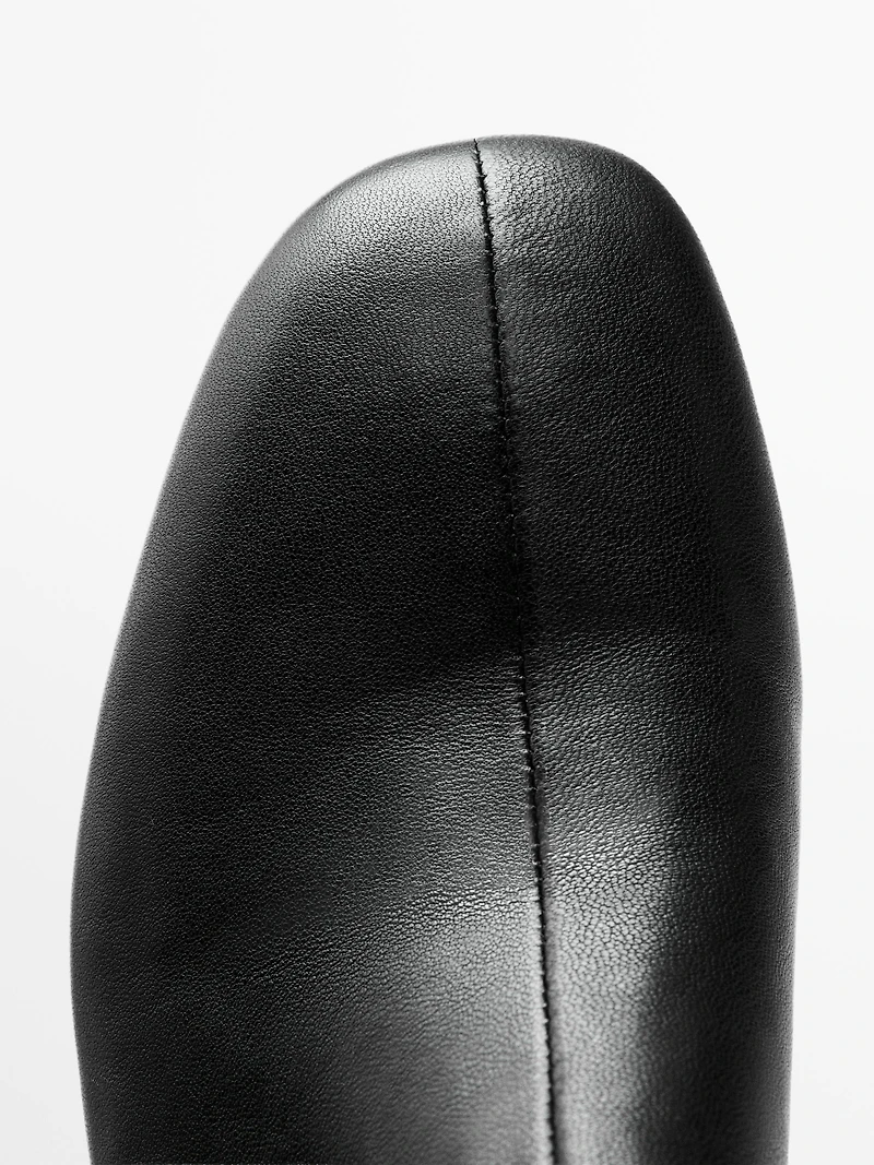 Leather heeled ankle boots