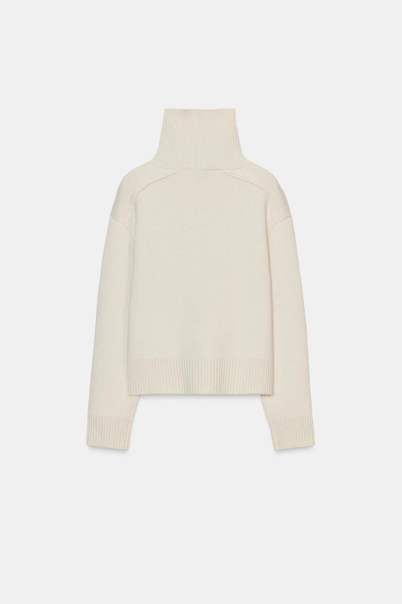 WOOL HIGH COLLAR JUMPER