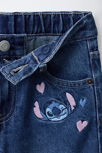 EMBROIDERED LILO & STITCH © DISNEY WIDE LEG JEANS