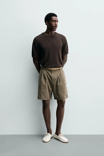 T-SHIRT EN MAILLE COTON-LIN