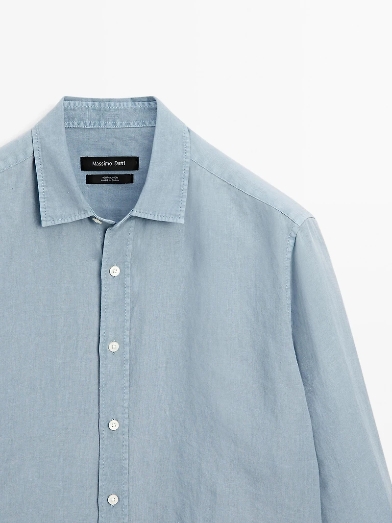 Regular fit shirt with maltinto finish