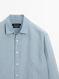 Regular fit shirt with maltinto finish